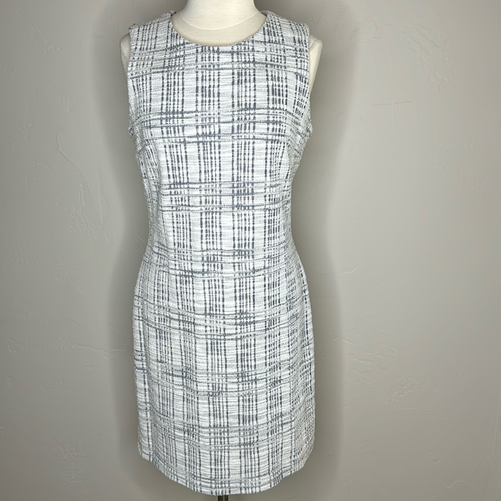 Sharagano Dress White with Navy stitching Size 12
